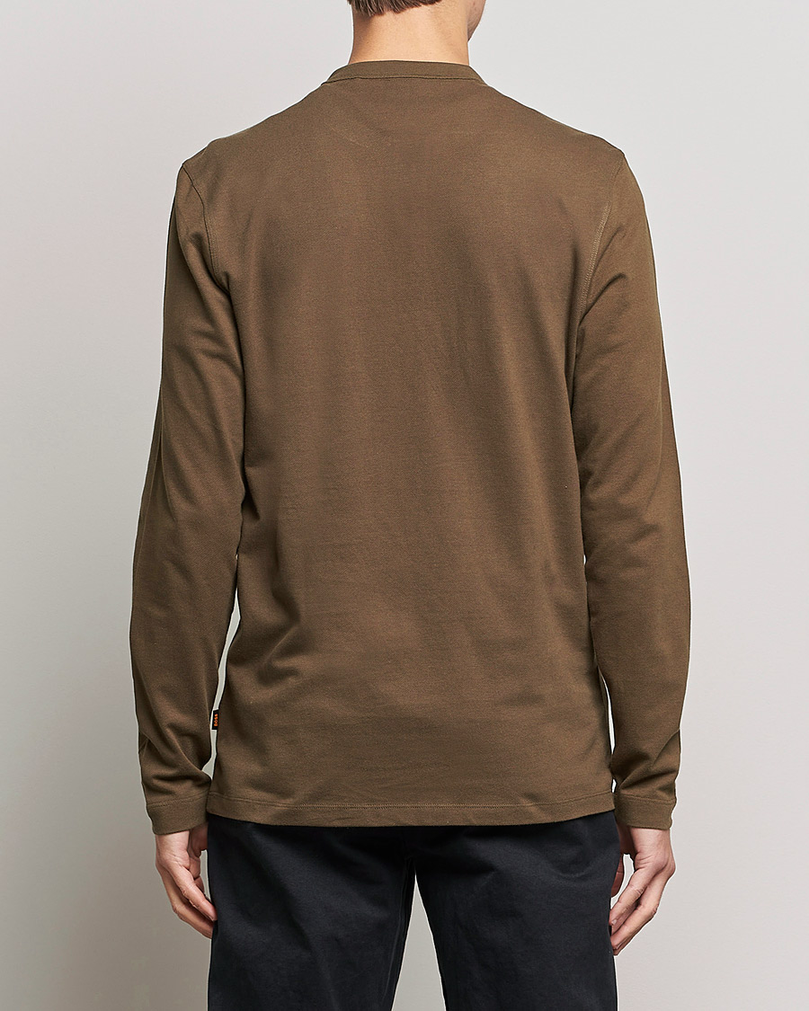 Hombres | Jerséis y prendas de punto | BOSS ORANGE | Teetwill Henley Dark Green