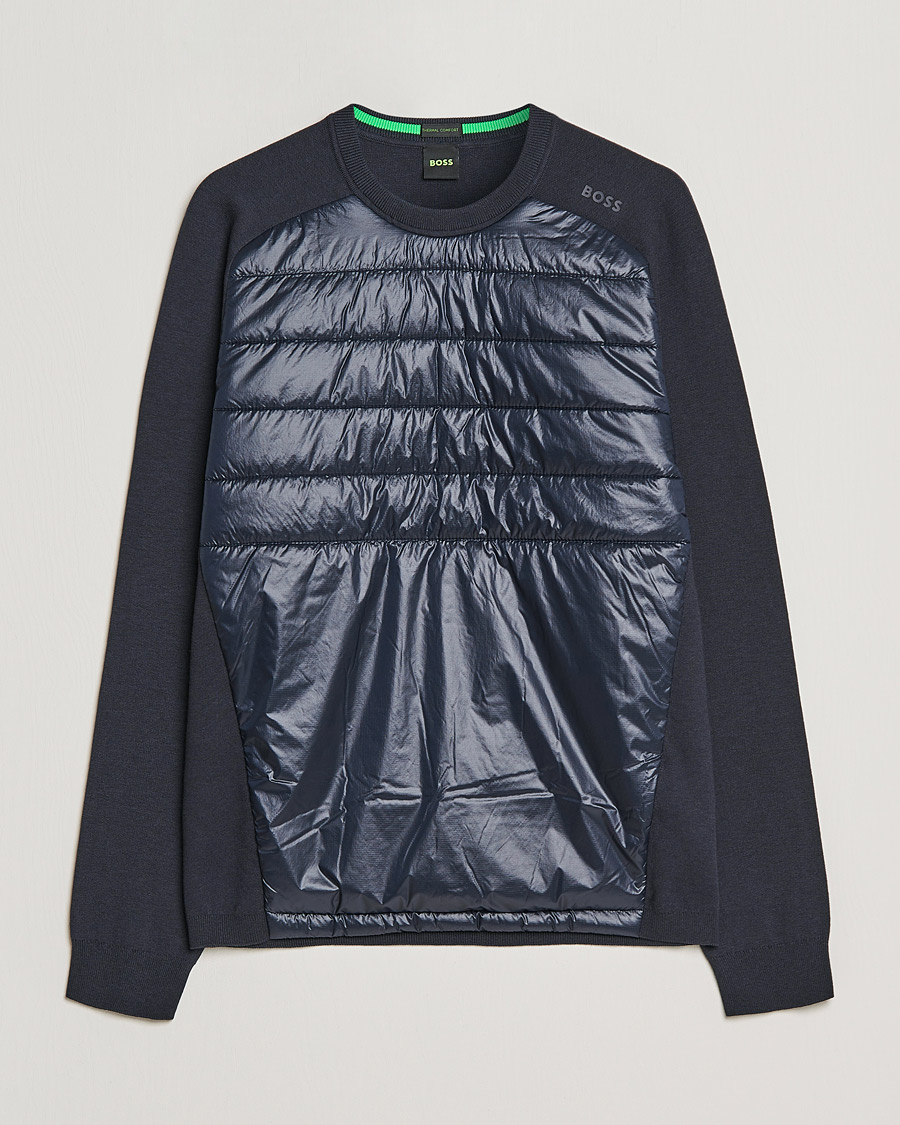 Hombres | Jerséis y prendas de punto | BOSS GREEN | Zarlim Hybrid Sweatshirt Dark Blue