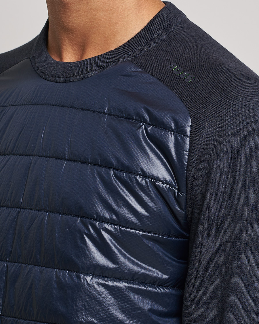 Hombres | Jerséis y prendas de punto | BOSS GREEN | Zarlim Hybrid Sweatshirt Dark Blue