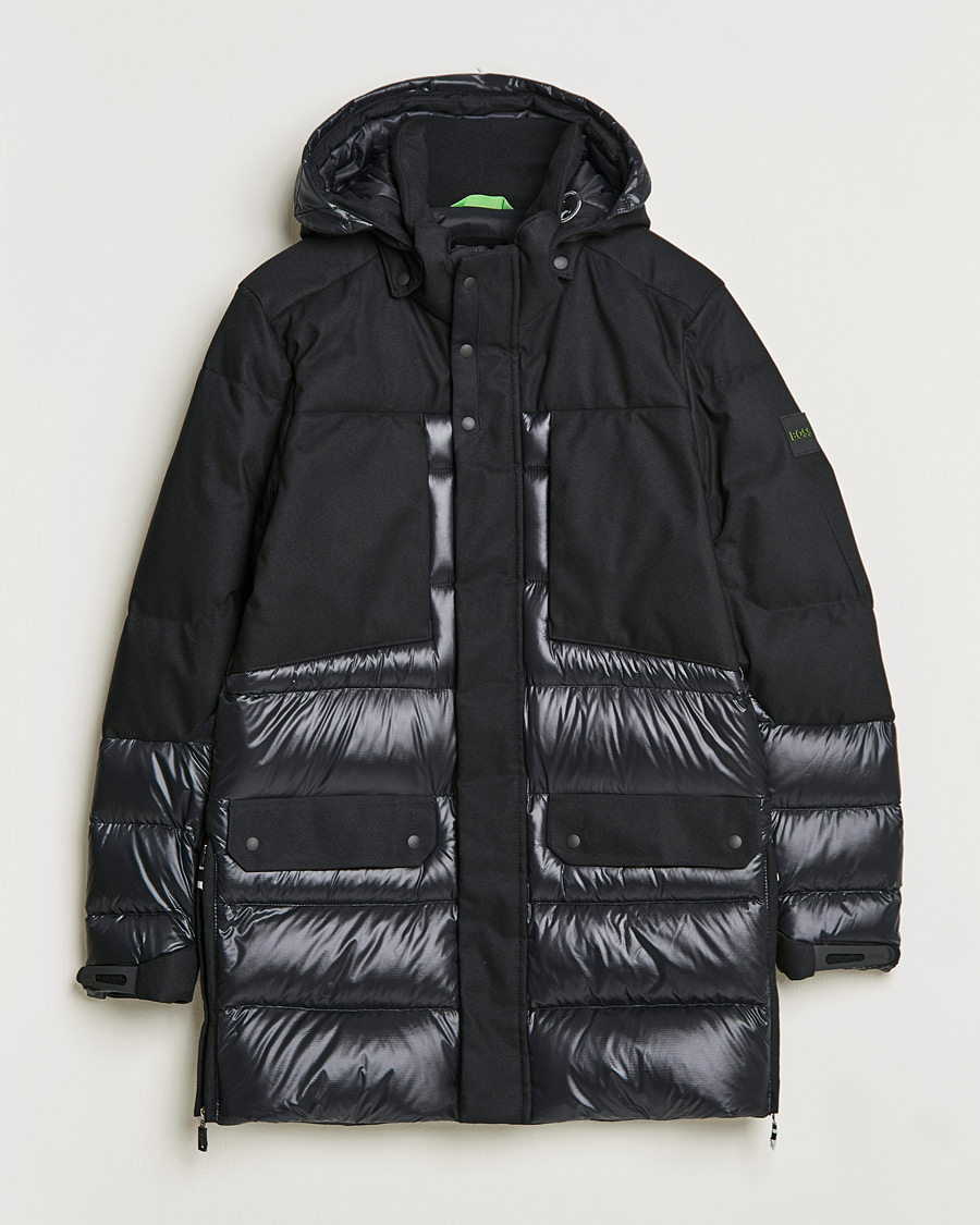 Hombres | Abrigos y chaquetas | BOSS GREEN | Arviko Semi Glossy Down Parka Black