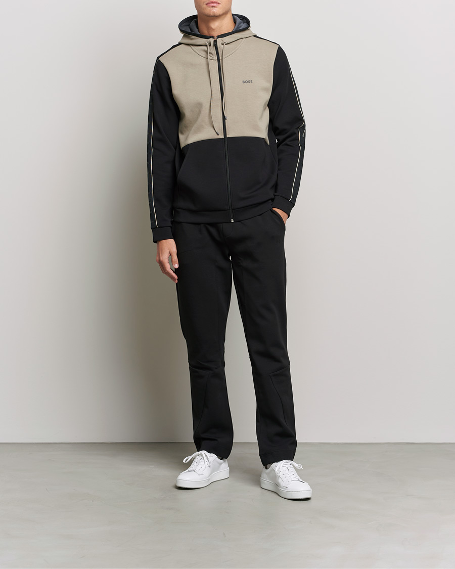 Hombres | Jerséis y prendas de punto | BOSS GREEN | Saggy Full Zip Hoodie Black