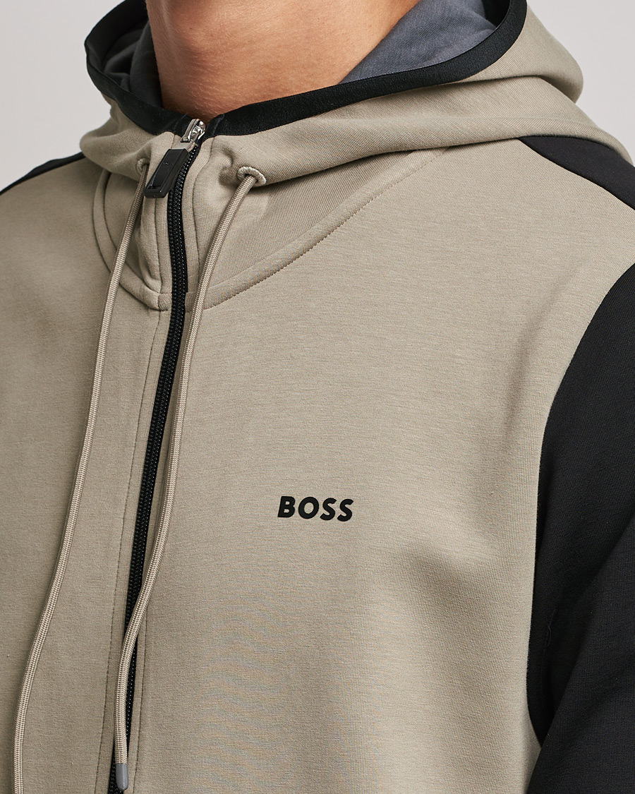 Hombres | Jerséis y prendas de punto | BOSS GREEN | Saggy Full Zip Hoodie Black