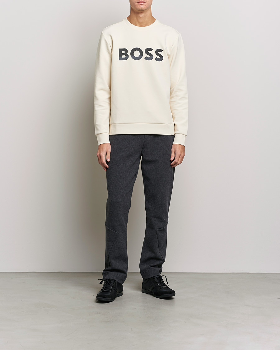 Hombres | Jerséis y prendas de punto | BOSS GREEN | BOSS Athleisure Salbo Logo Sweatshirt Open White