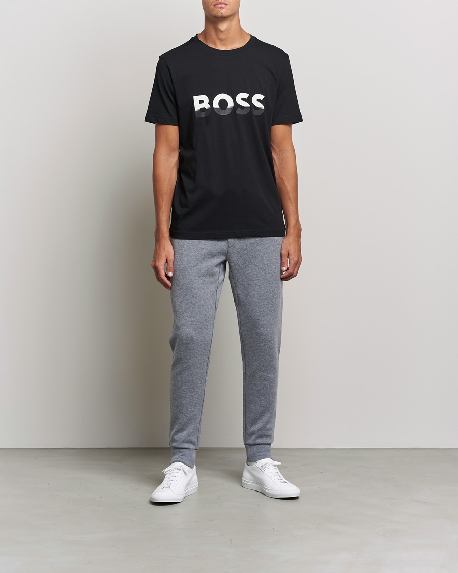 Hombres | Camisetas | BOSS GREEN | Logo Crew Neck T-Shirt Black