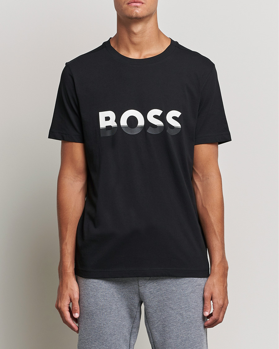 Hombres | Camisetas | BOSS GREEN | Logo Crew Neck T-Shirt Black