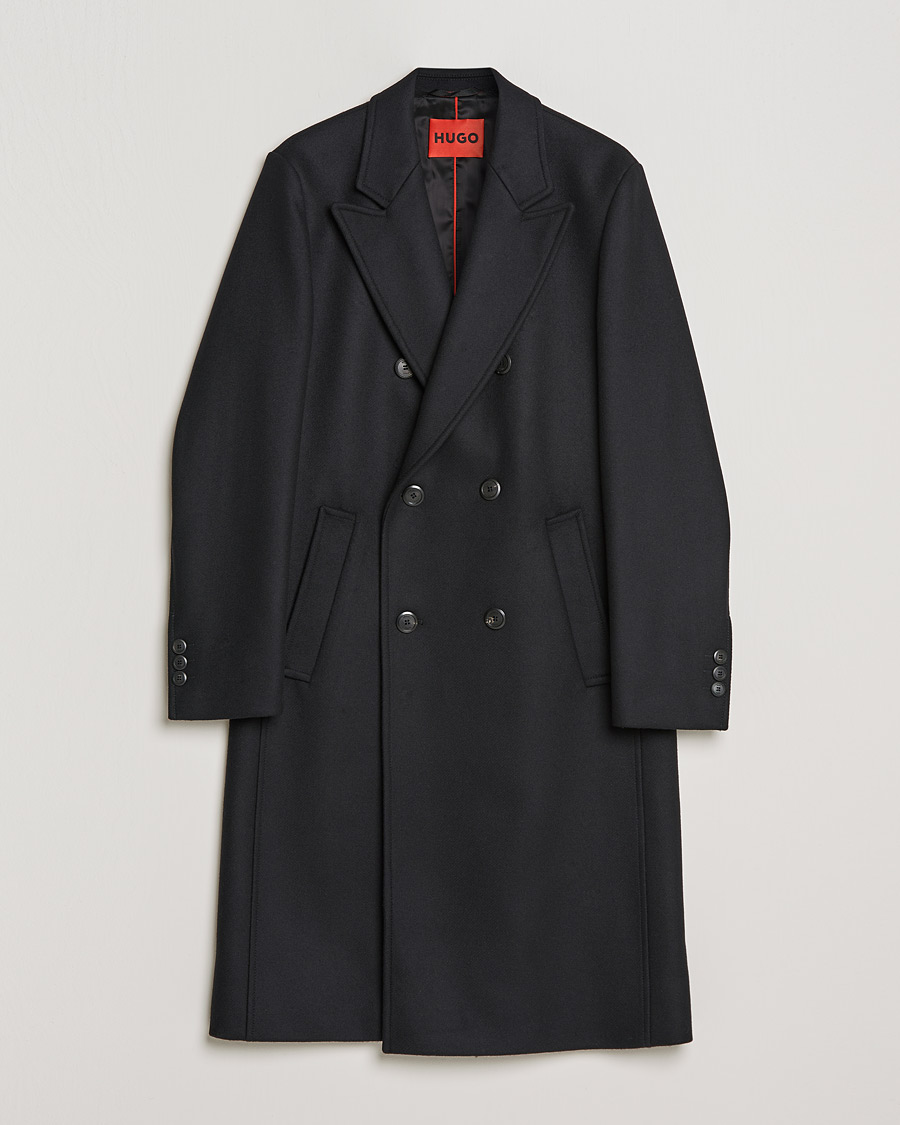 Hombres | Abrigos y chaquetas | HUGO | Miroy Wool Double Breasted Coat Black