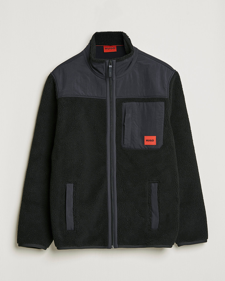 Hombres | Jerséis y prendas de punto | HUGO | Demongras Teddy Full Zip Black