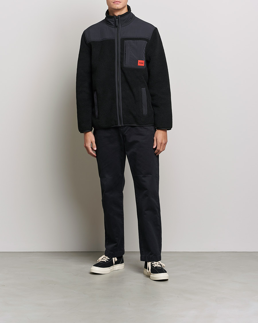 Hombres | Jerséis y prendas de punto | HUGO | Demongras Teddy Full Zip Black