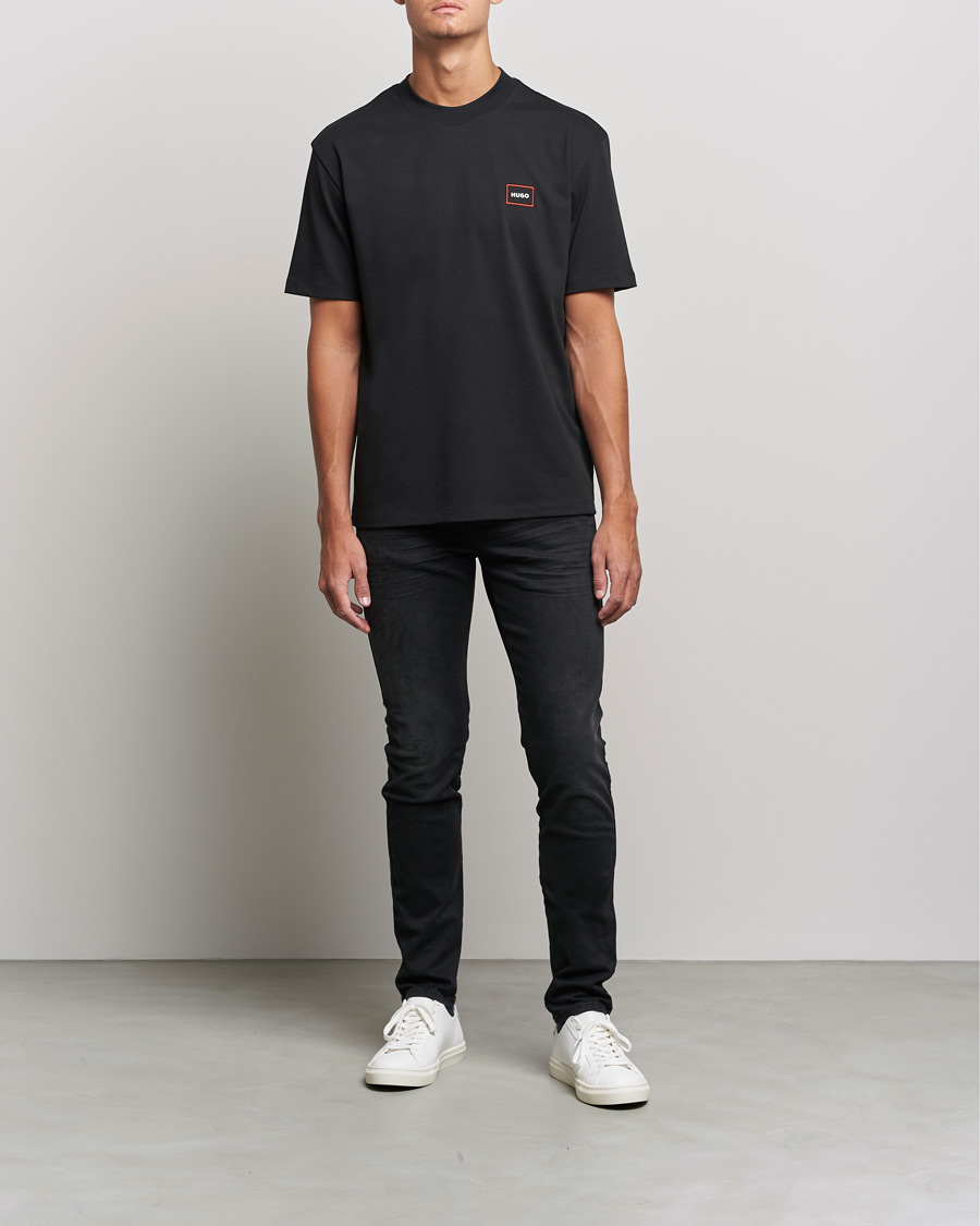 Hombres | Camisetas | HUGO | Dosmos Logo Crew Neck T-Shirt Black