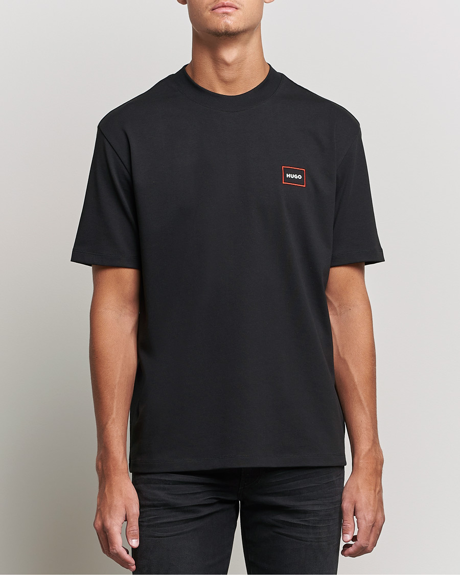 Hombres | Camisetas | HUGO | Dosmos Logo Crew Neck T-Shirt Black