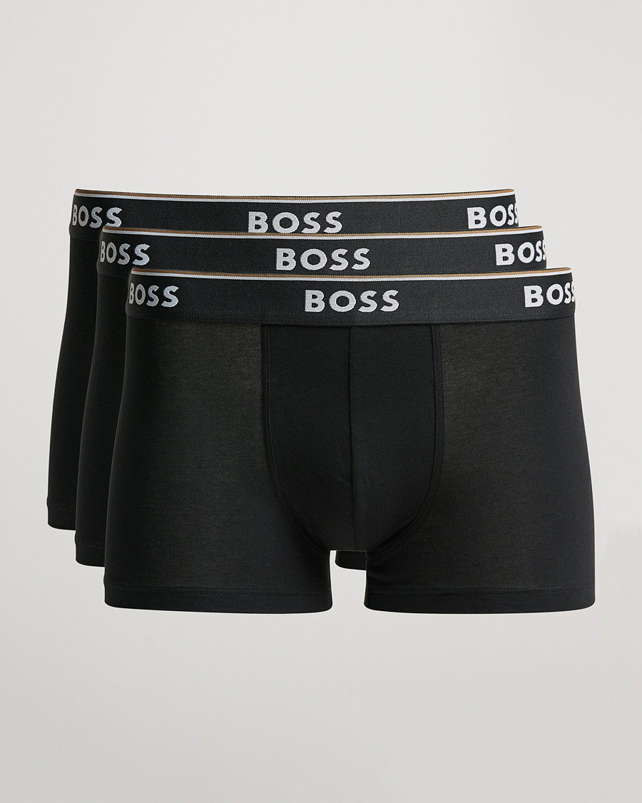 Hombres | Ropa interior y calcetines | BOSS BLACK | 3-Pack Trunk Boxer Shorts Black