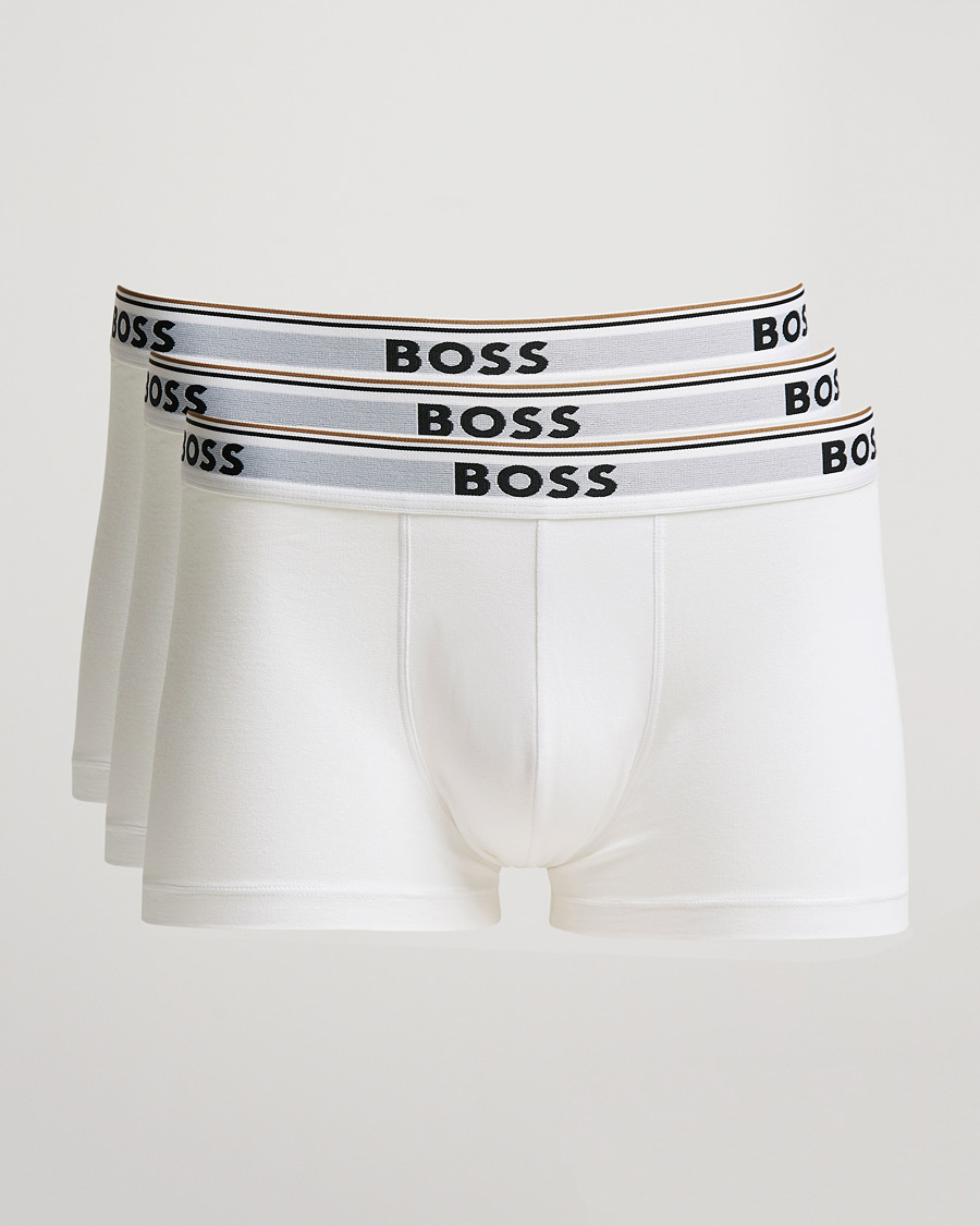 Hombres | Ropa interior y calcetines | BOSS BLACK | 3-Pack Trunk Boxer Shorts White