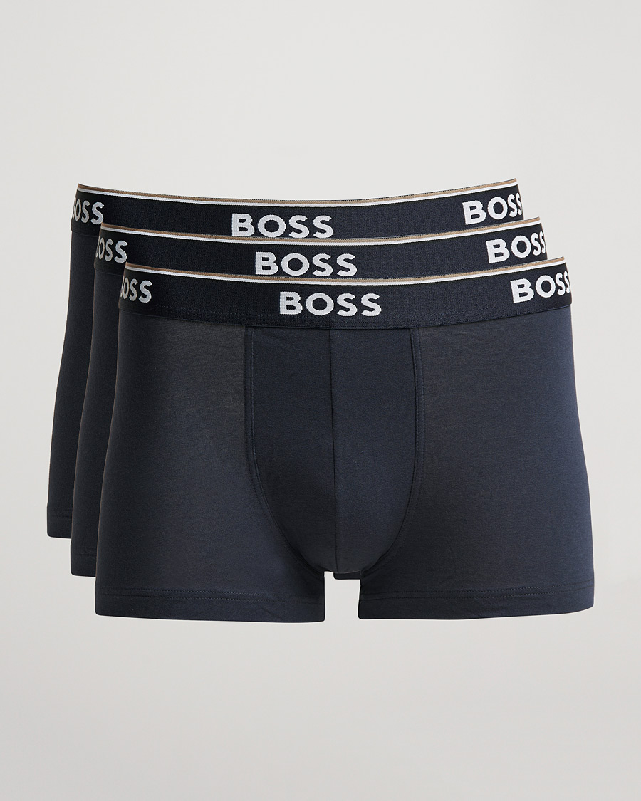 Hombres | Ropa interior y calcetines | BOSS BLACK | 3-Pack Trunk Boxer Shorts Open Blue