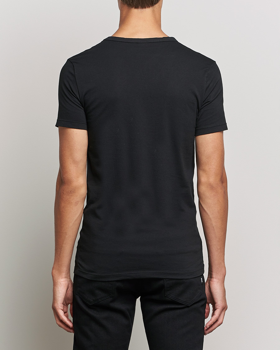 Hombres | Camisetas | BOSS BLACK | 2-Pack V-Neck Slim Fit T-Shirt Black