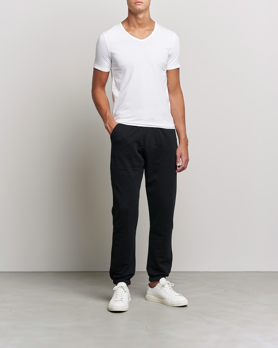 Hombres | Camisetas | BOSS BLACK | 2-Pack V-Neck Slim Fit T-Shirt White