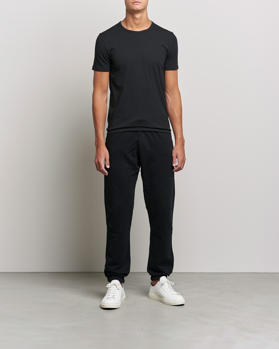 Hombres | Camisetas | BOSS BLACK | 2-Pack Crew Neck Slim Fit T-Shirt Black