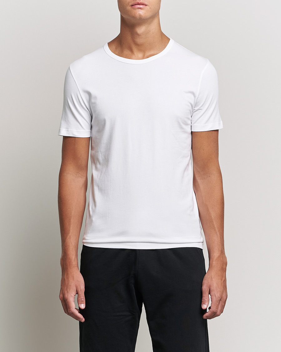 Hombres | Camisetas | BOSS BLACK | 2-Pack Crew Neck Slim Fit T-Shirt White