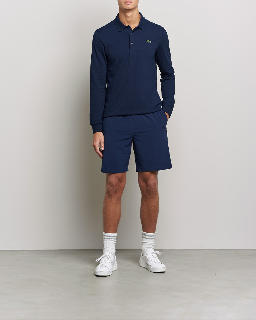 Hombres | Jerséis y prendas de punto | Lacoste Sport | Performance Long Sleeve Polo Navy Blue