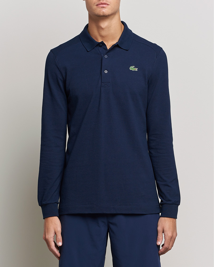 Hombres | Jerséis y prendas de punto | Lacoste Sport | Performance Long Sleeve Polo Navy Blue