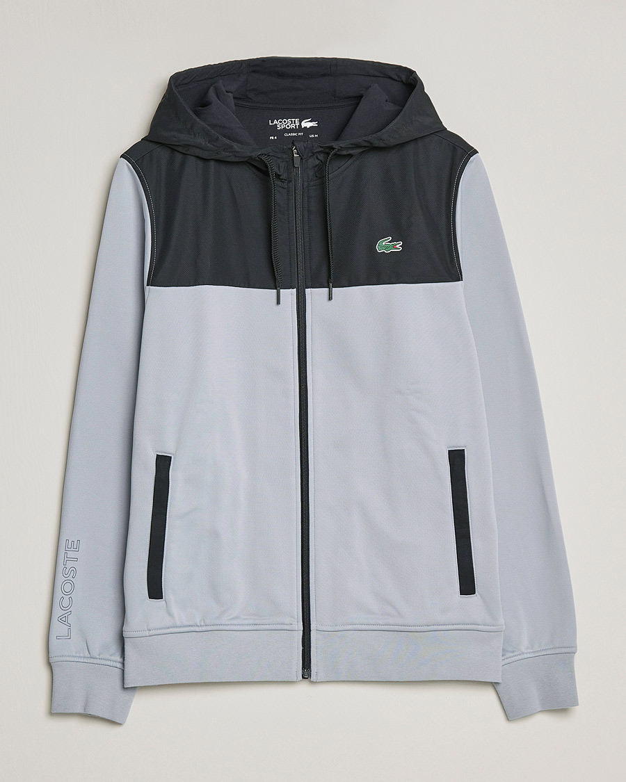 Hombres | Jerséis y prendas de punto | Lacoste Sport | Performance Full Zip Hoodie Black/Grey