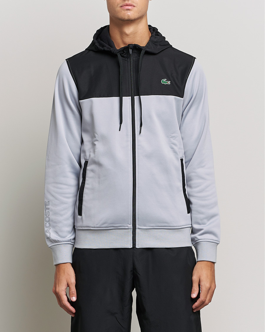 Hombres | Jerséis y prendas de punto | Lacoste Sport | Performance Full Zip Hoodie Black/Grey