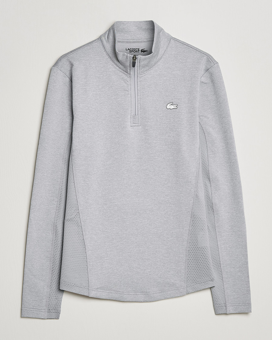 Hombres | Jerséis y prendas de punto | Lacoste Sport | Performance Midlayer Half Zip Silver Chine