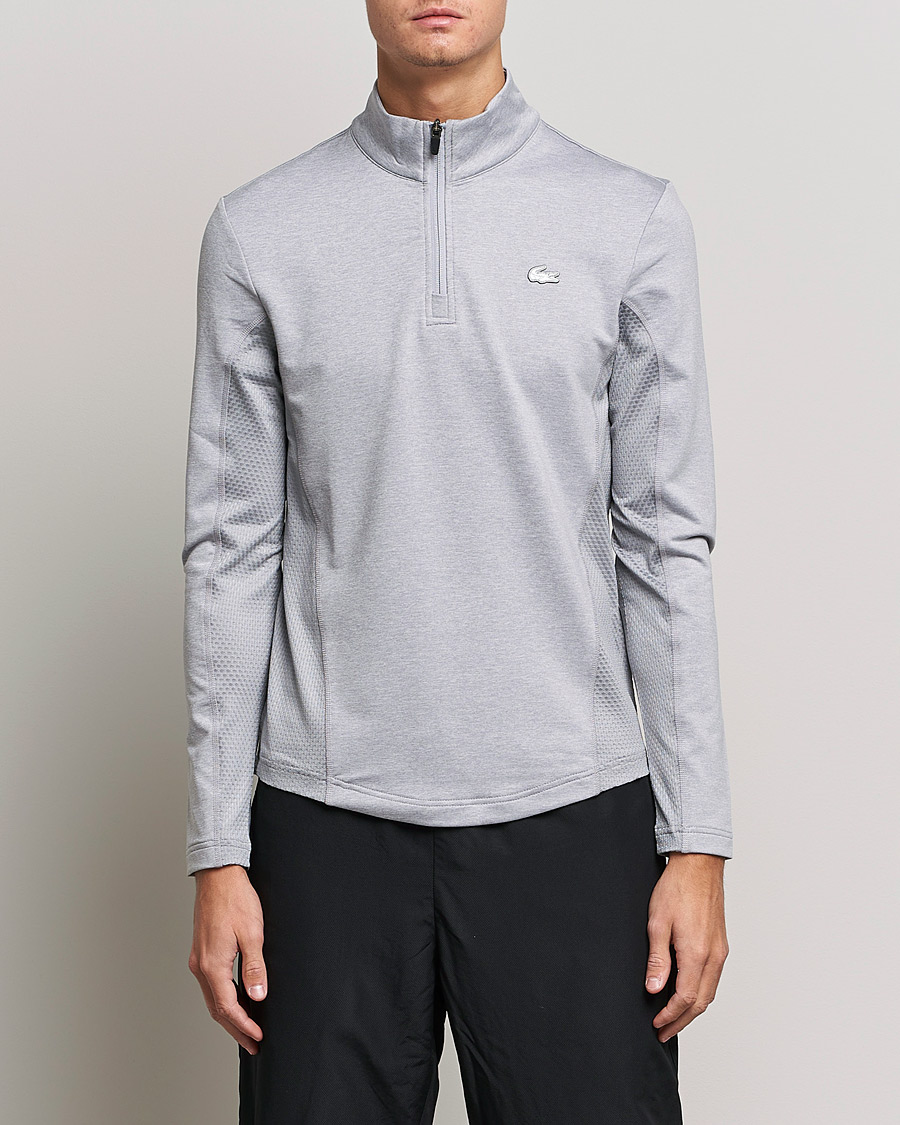 Hombres | Jerséis y prendas de punto | Lacoste Sport | Performance Midlayer Half Zip Silver Chine