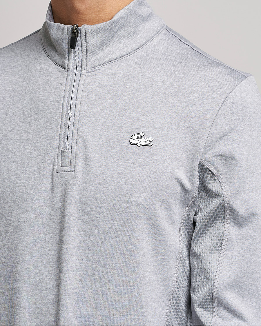 Hombres | Jerséis y prendas de punto | Lacoste Sport | Performance Midlayer Half Zip Silver Chine