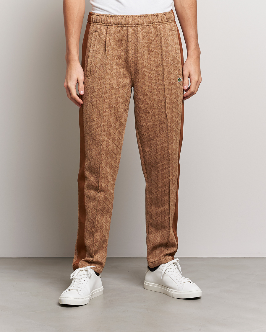 Hombres | Pantalones | Lacoste | Monogram Cotton Jacuard Tapered Trackpants Viennese
