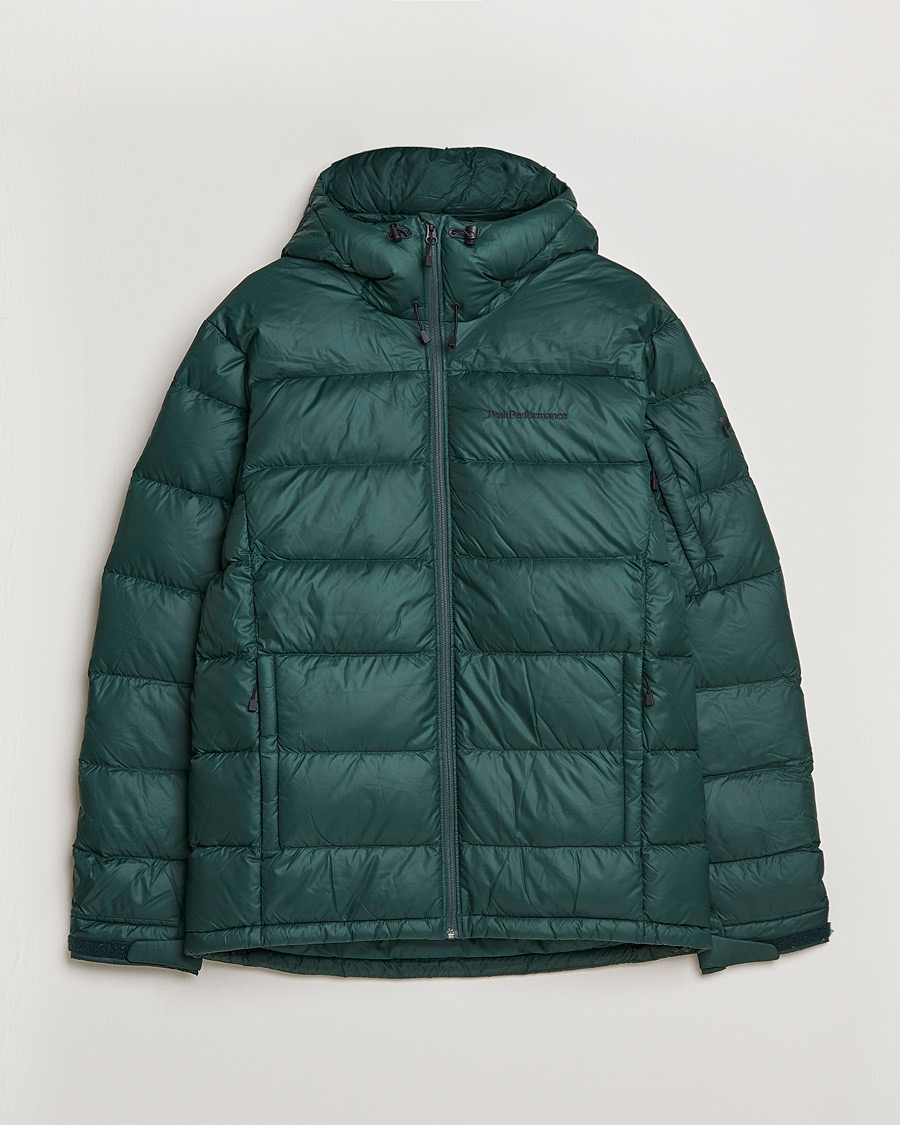 Hombres | Abrigos y chaquetas | Peak Performance | Frost Down Hooded Jacket Scarab Green