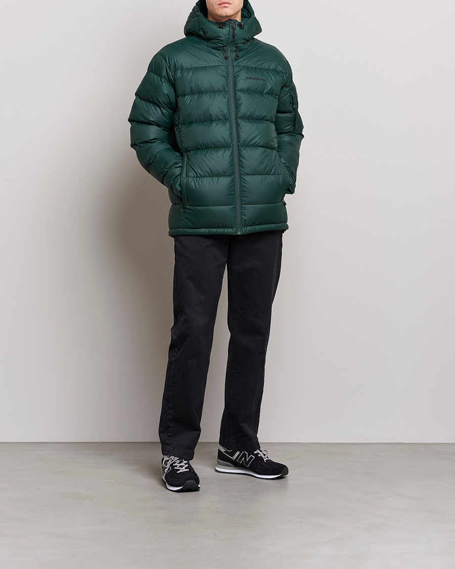 Hombres | Abrigos y chaquetas | Peak Performance | Frost Down Hooded Jacket Scarab Green