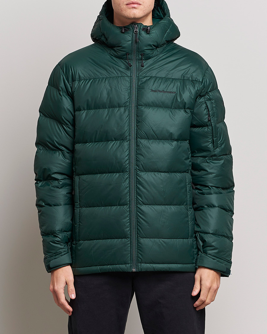 Hombres | Abrigos y chaquetas | Peak Performance | Frost Down Hooded Jacket Scarab Green