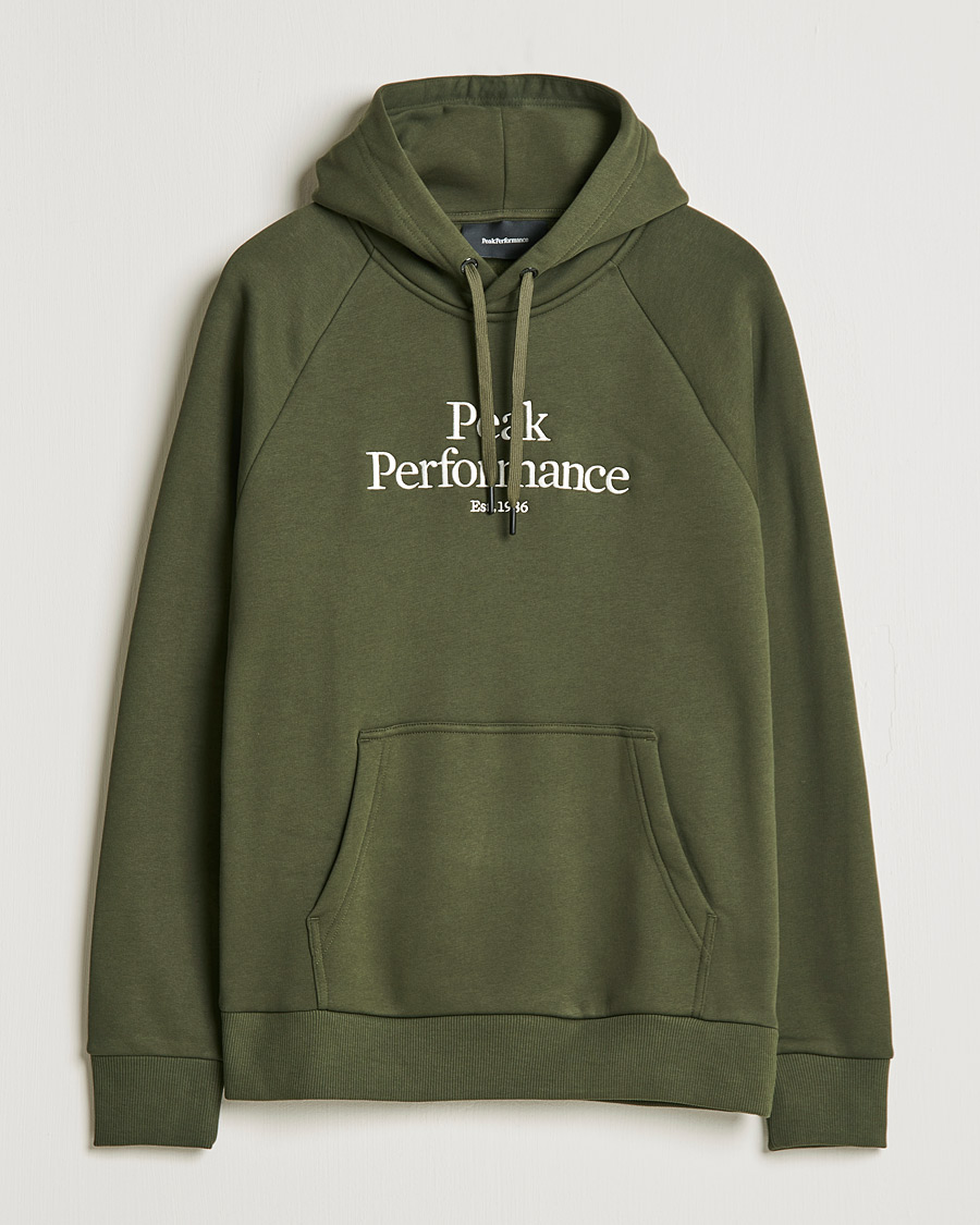 Hombres | Jerséis y prendas de punto | Peak Performance | Original Logo Hoodie Forest Night