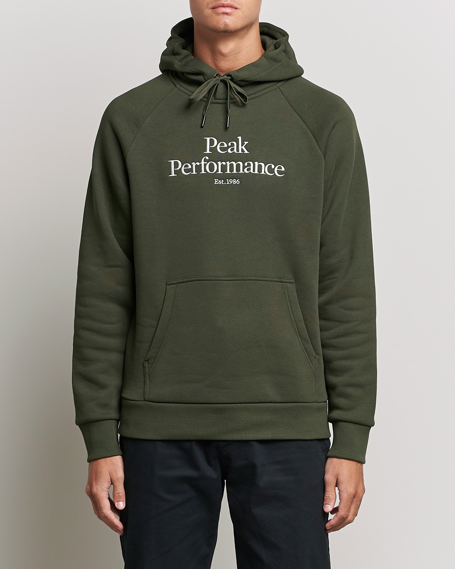 Hombres | Jerséis y prendas de punto | Peak Performance | Original Logo Hoodie Forest Night