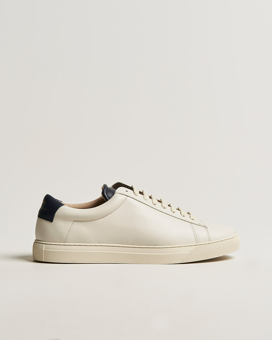 Hombres | Zespà ZSP4 Nappa Leather Sneakers Off White/Navy | Zespà | ZSP4 Nappa Leather Sneakers Off White/Navy