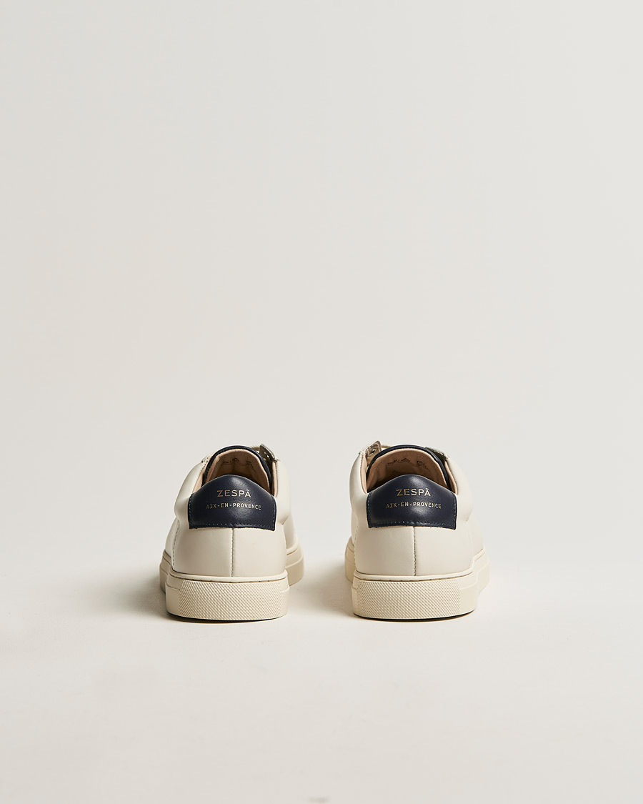 Hombres | Zespà ZSP4 Nappa Leather Sneakers Off White/Navy | Zespà | ZSP4 Nappa Leather Sneakers Off White/Navy