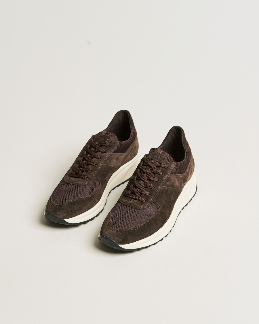 Hombres | C.QP Stride Suede/Nylon Runner Dark Brown | CQP | C.QP Stride Suede/Nylon Runner Dark Brown