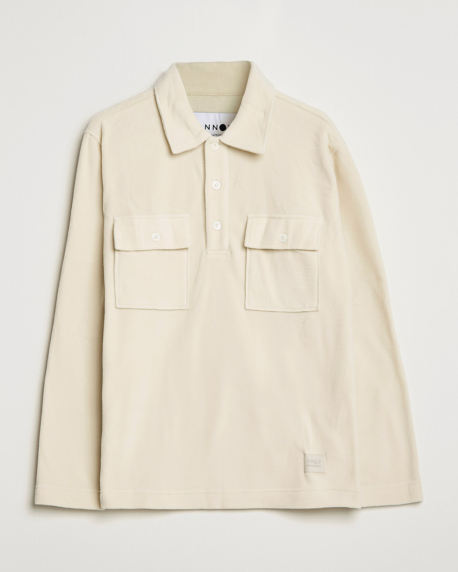 Hombres | Jerséis y prendas de punto | NN07 | Vinny Micro Fleece Polo Ecru