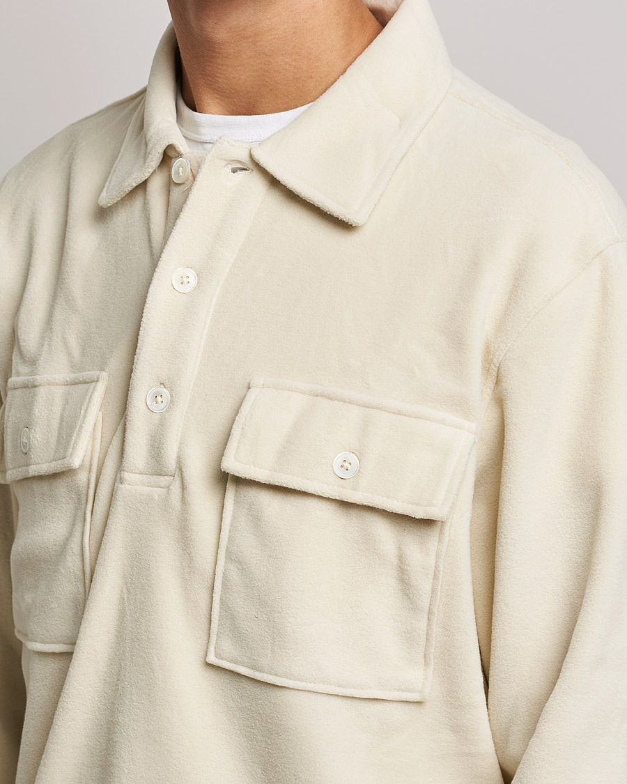 Hombres | Jerséis y prendas de punto | NN07 | Vinny Micro Fleece Polo Ecru