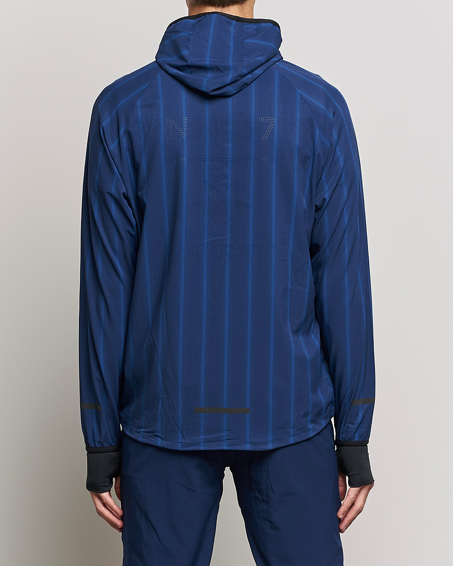 Hombres | Jerséis y prendas de punto | NN07 | Pace Hooded Running Jacket Navy Stripe