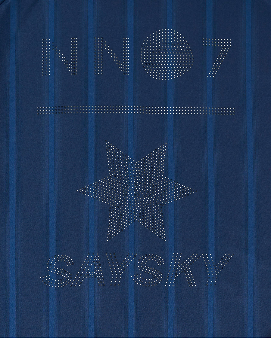 Hombres | Jerséis y prendas de punto | NN07 | Pace Hooded Running Jacket Navy Stripe