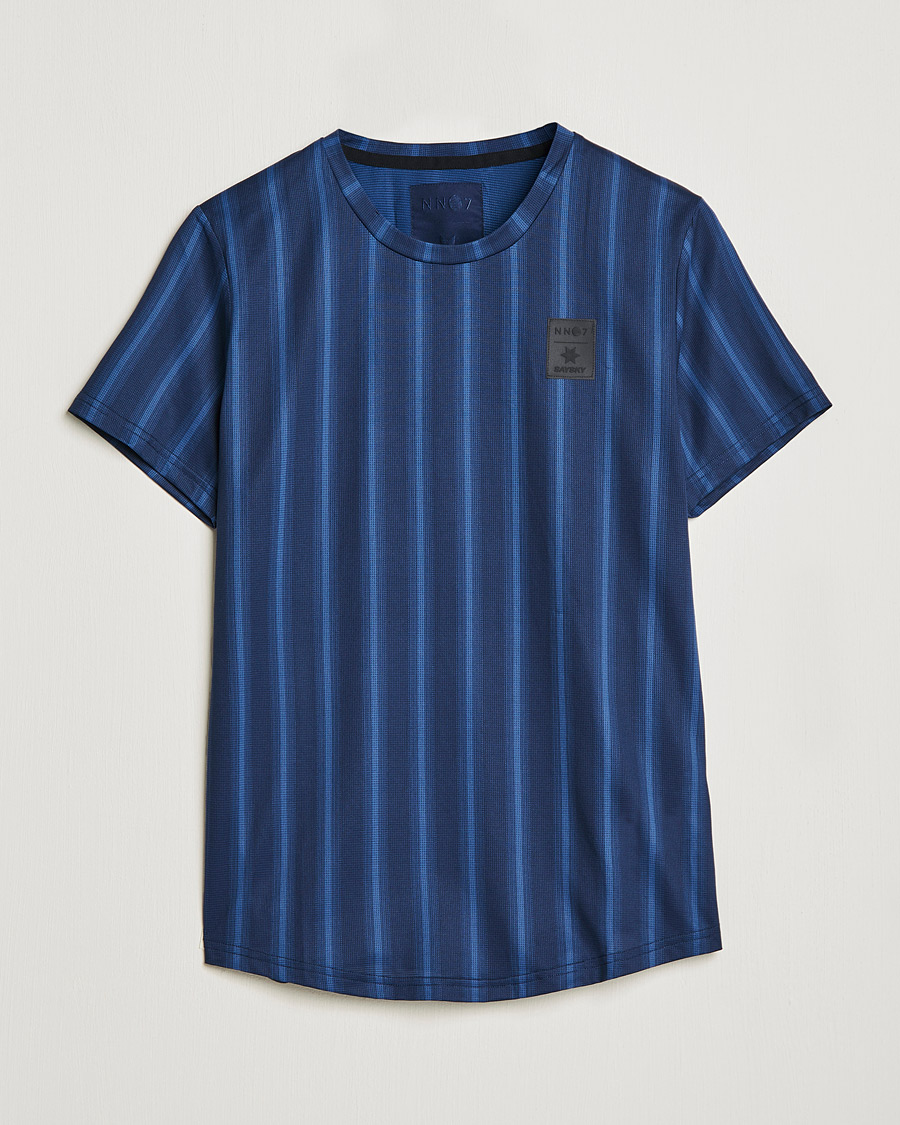 Hombres | Camisetas | NN07 | Combat Short Sleeve T-Shirt Navy Stripe