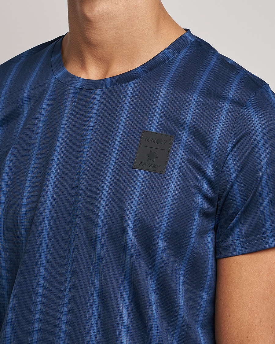 Hombres | Camisetas | NN07 | Combat Short Sleeve T-Shirt Navy Stripe