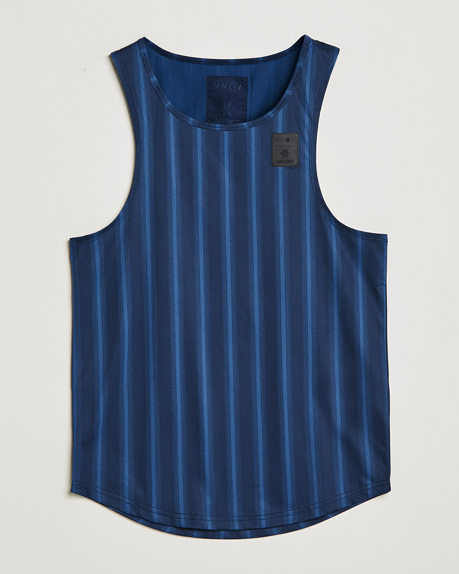 Hombres | Camisetas | NN07 | Combat Singlet Navy Stripe