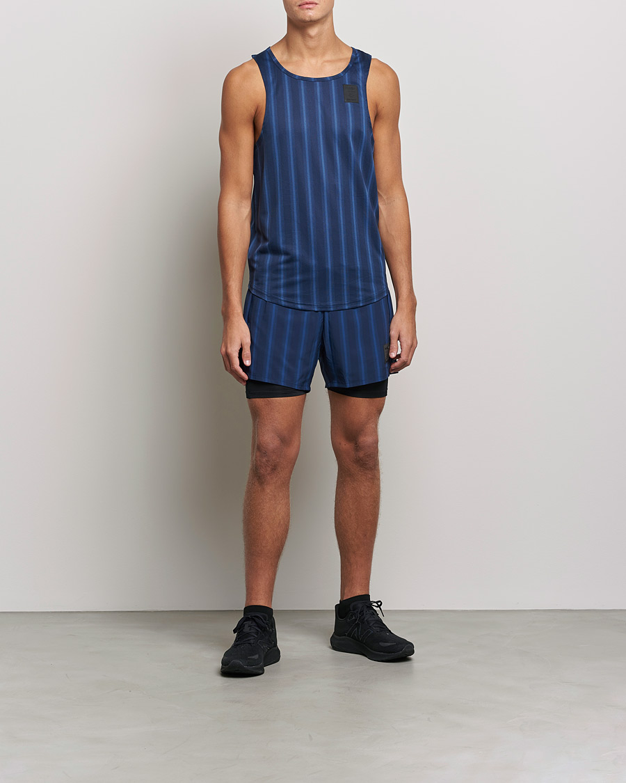 Hombres | Camisetas | NN07 | Combat Singlet Navy Stripe