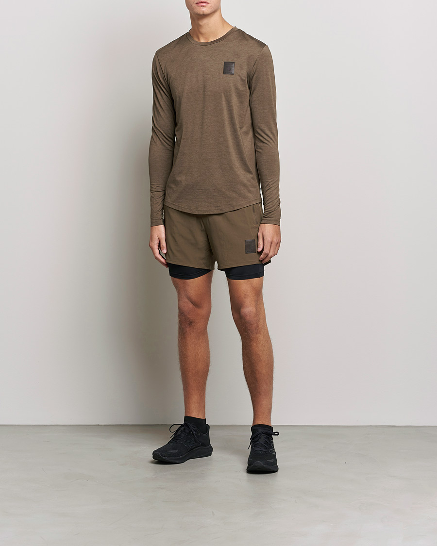 Hombres | Camisetas | NN07 | Pace Long Sleeve T-Shirt Clay