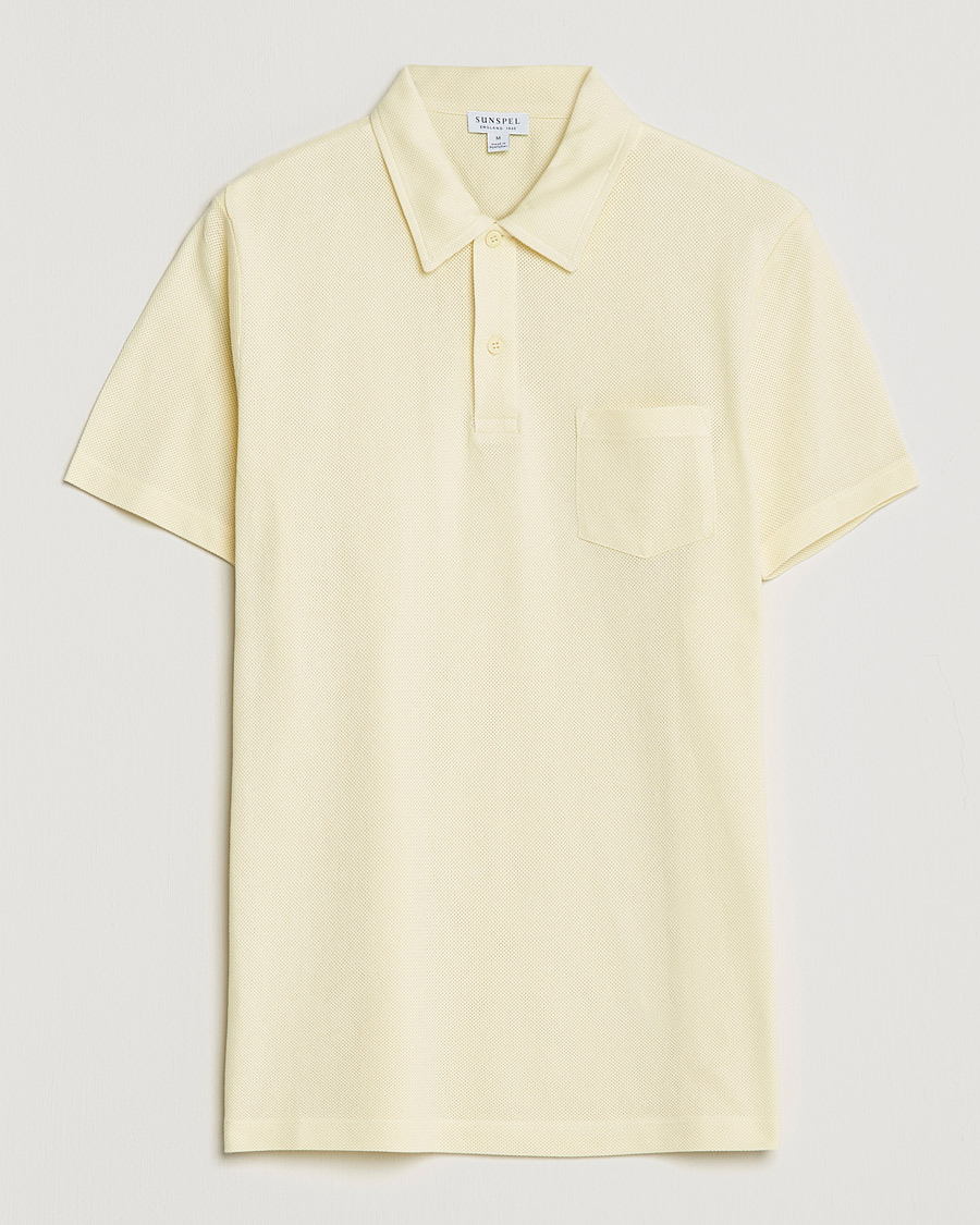 Hombres | Polos | Sunspel | Riviera Polo Shirt Lemon