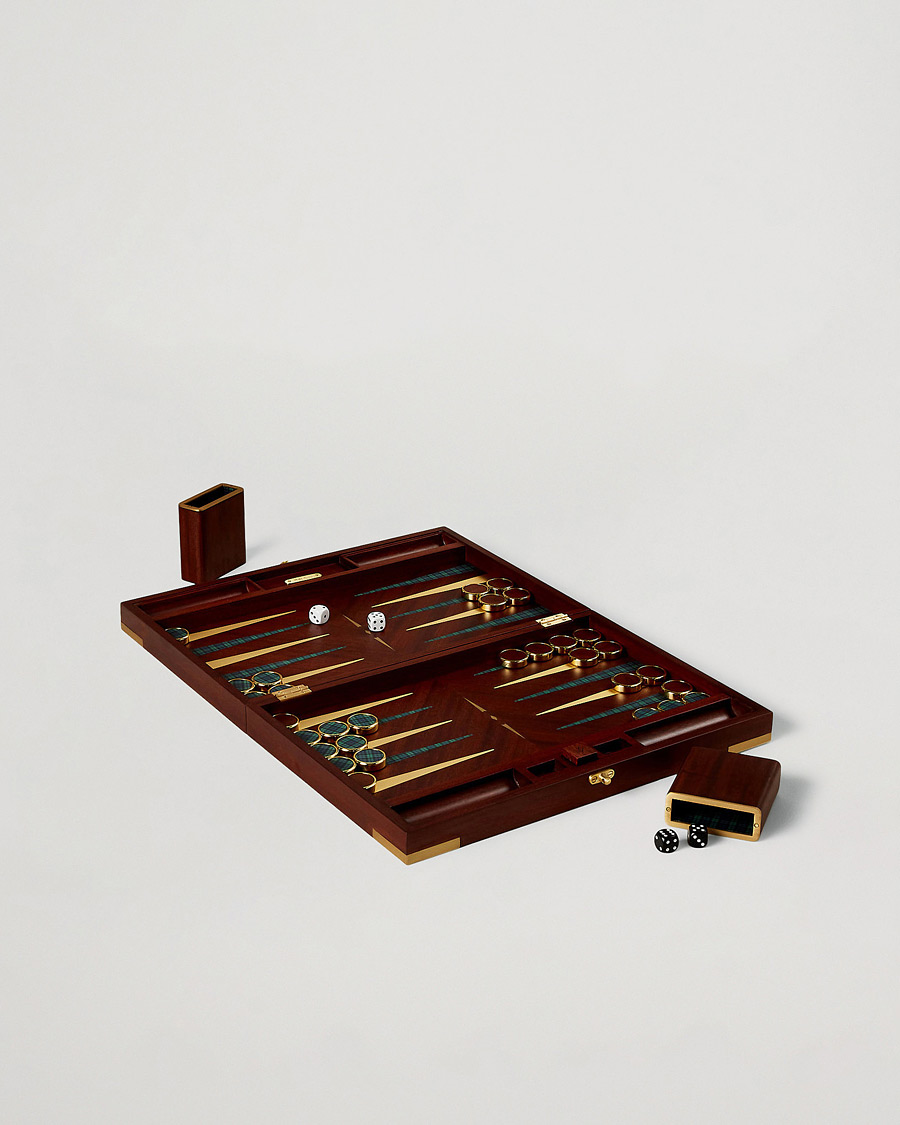Hombres | Ralph Lauren Home Parkwood Wooden Backgammon Set Mahogony/Brass | Ralph Lauren Home | Parkwood Wooden Backgammon Set Mahogony/Brass