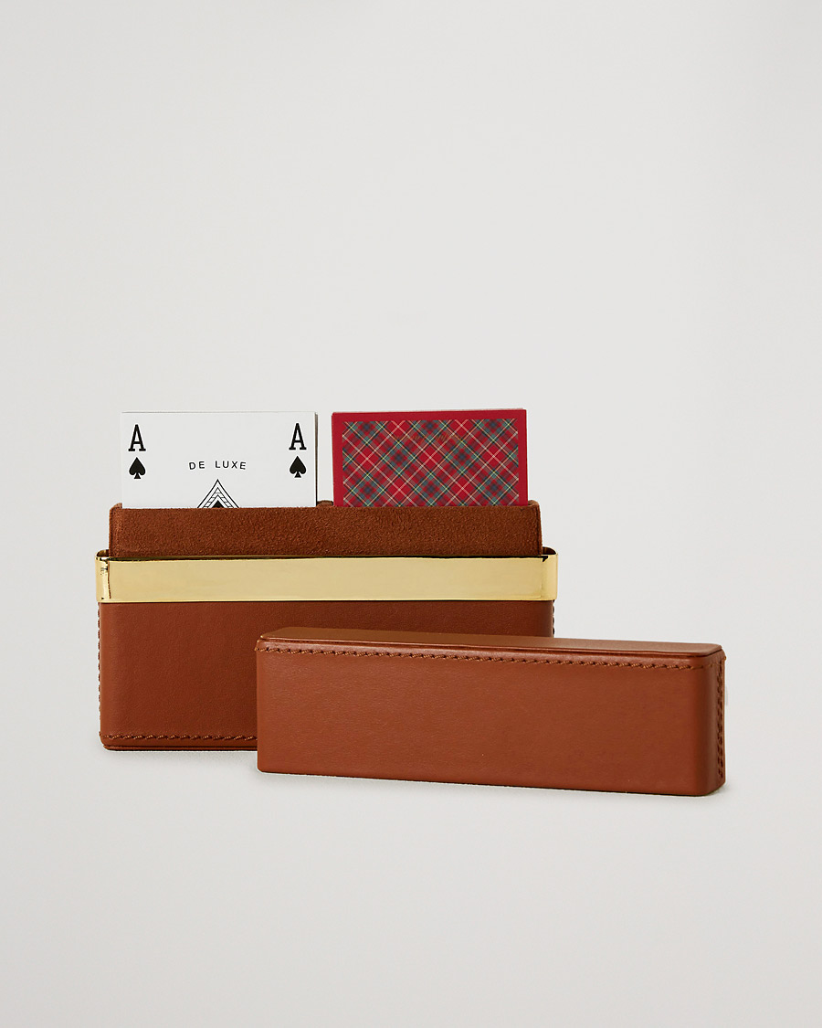 Hombres | Hogar | Ralph Lauren Home | Westover Leather Playing Cards Set Brown