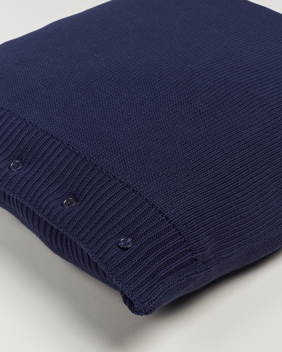 Hombres | Ralph Lauren Home RL Flag 50x50 cm Throw Pillow Navy | Ralph Lauren Home | RL Flag 50x50 cm Throw Pillow Navy